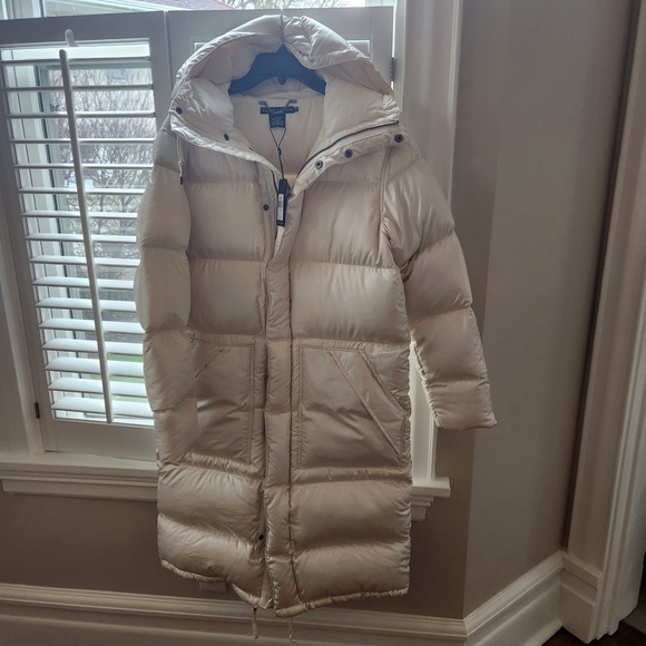 Ralph Lauren Down Puffer Coat | NWT | Cream | $598 Retail - Picture 1 of 6